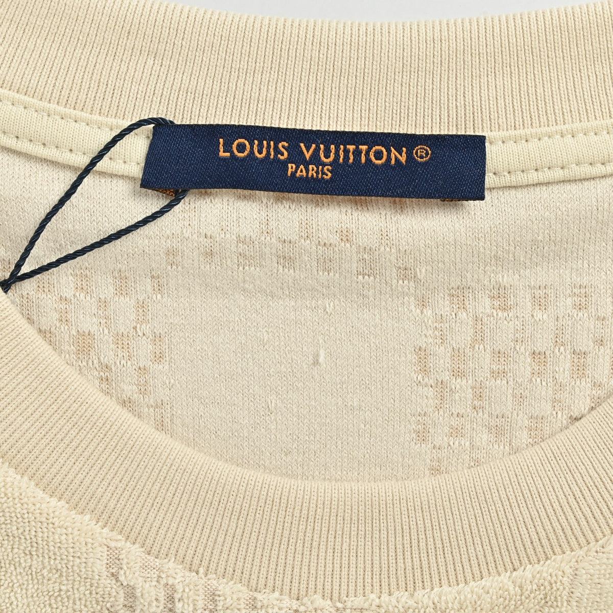 Louis Vuitton checkerboard drawstring terry short sleeves
