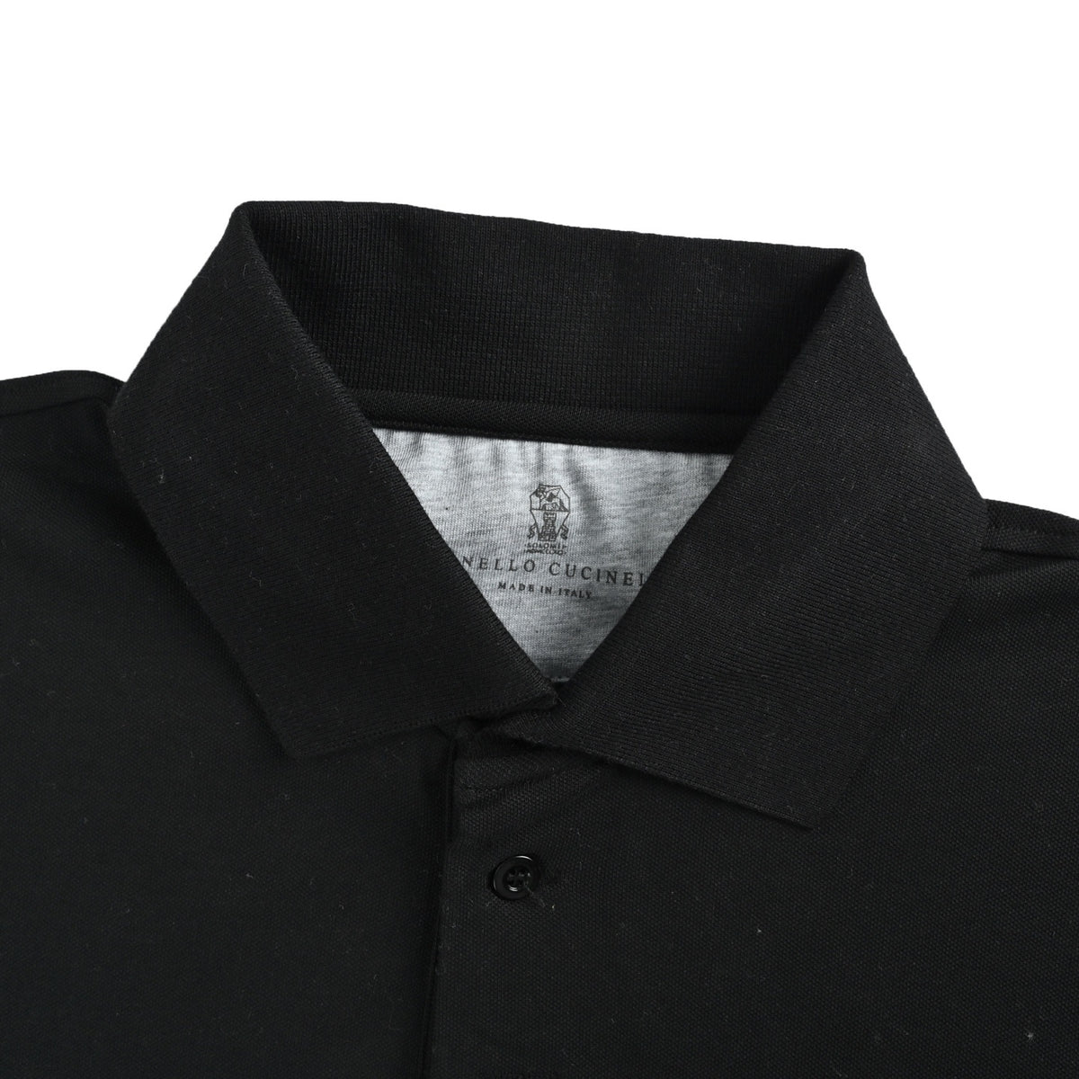 BRUNELLO CUCINELLI/BC two-color logo printed Polo short-sleeve
