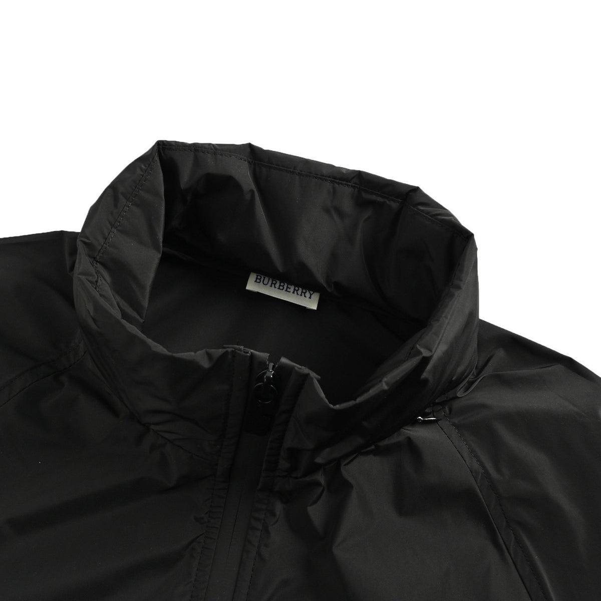 Burberry 25Fw solid color hidden hood jacket with horse embroidery on the back