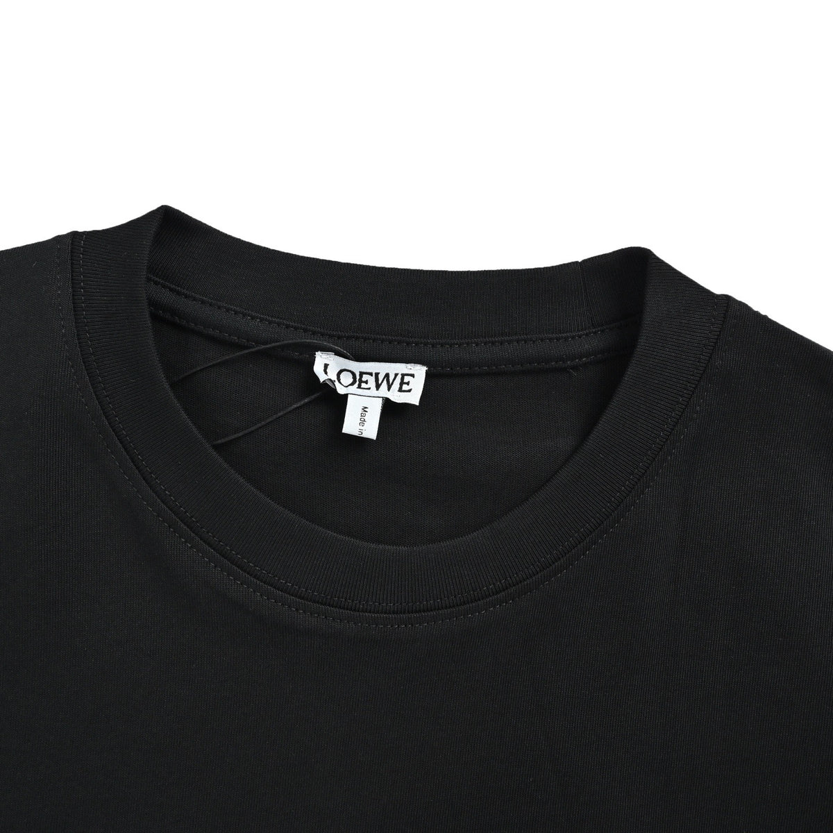 Loewe/Luo Yiwei fluorescent pink embroidered letter logo short sleeves
