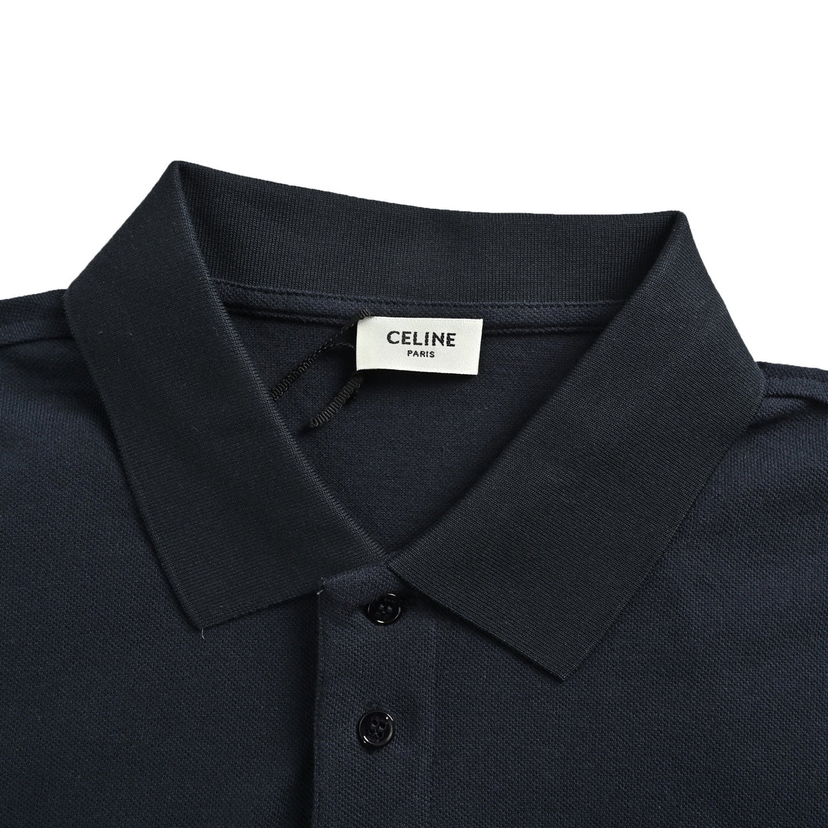 Celine Arc de Triomphe embroidered logo Polo short sleeves