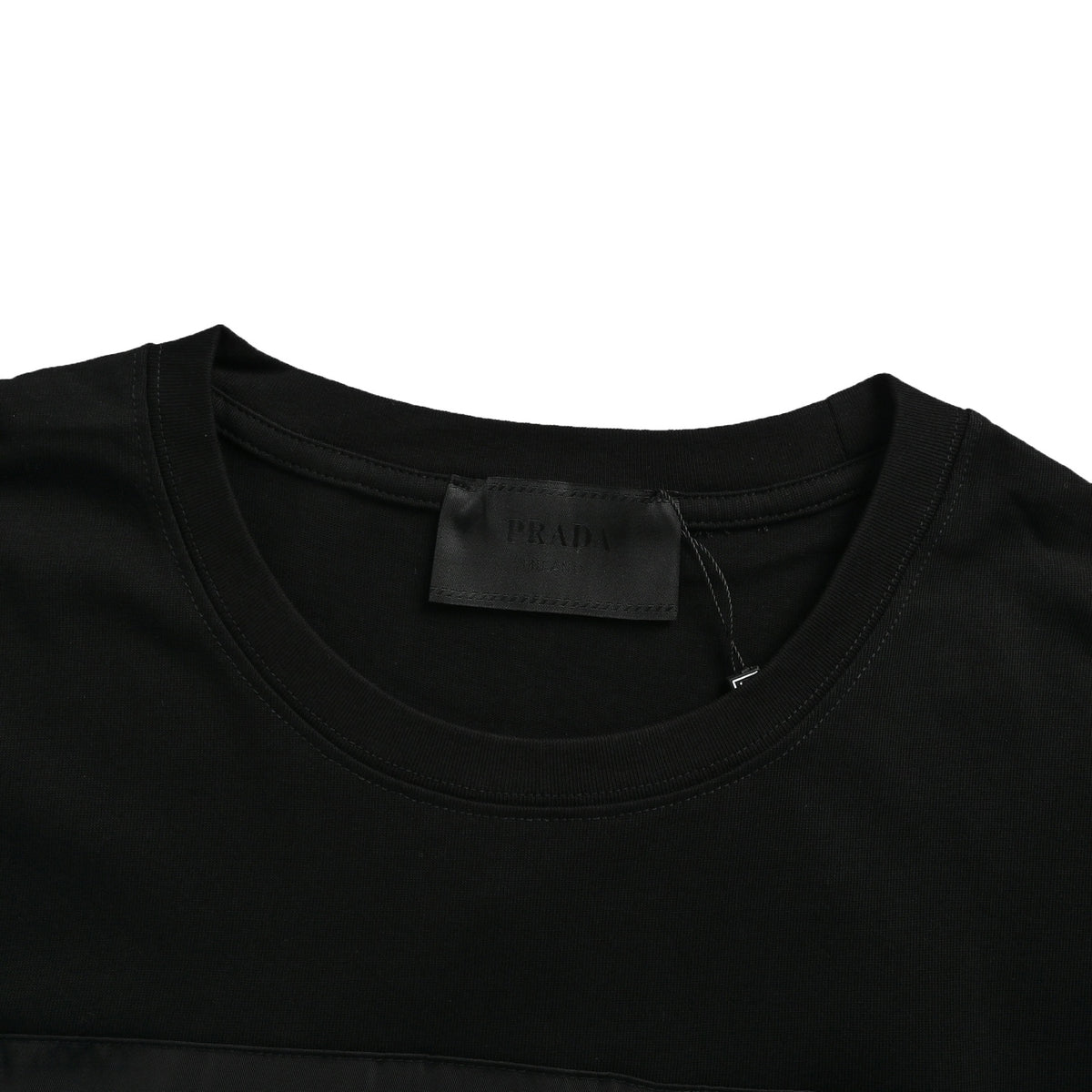 Prada 25ss patch pocket splicing short sleeves