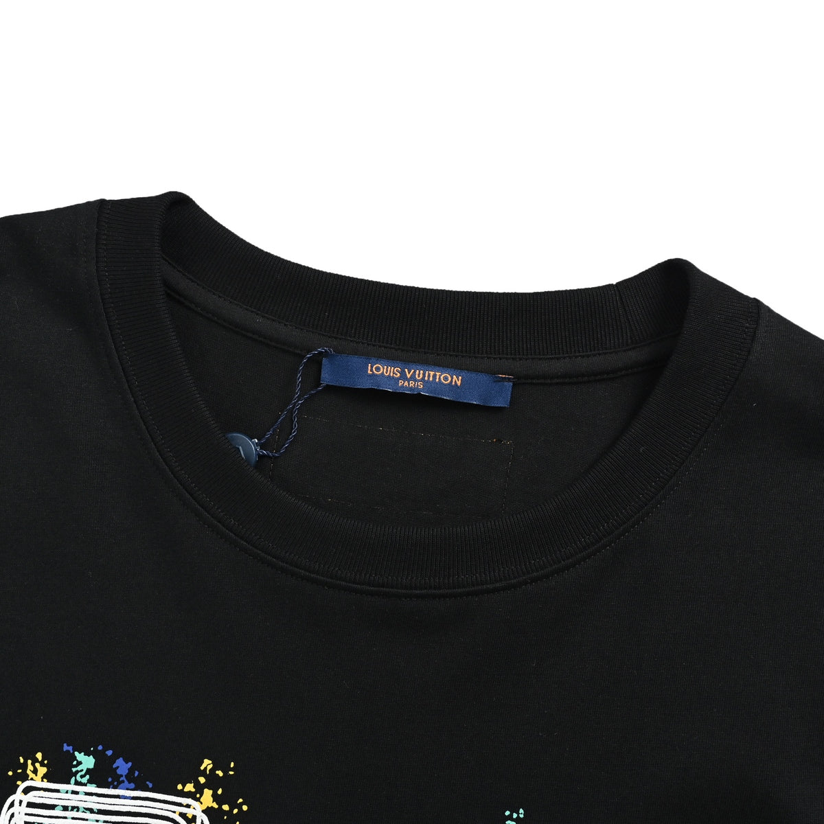 Louis Vuitton graffiti large logo printed short sleeves