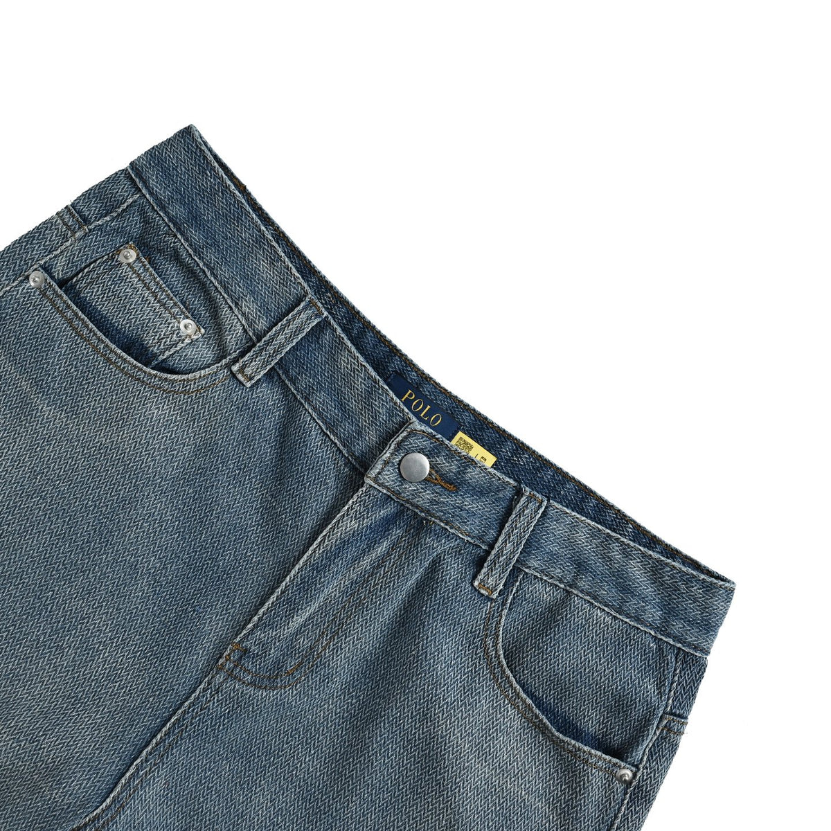 Ralph Lauren small label war horse embroidered denim shorts