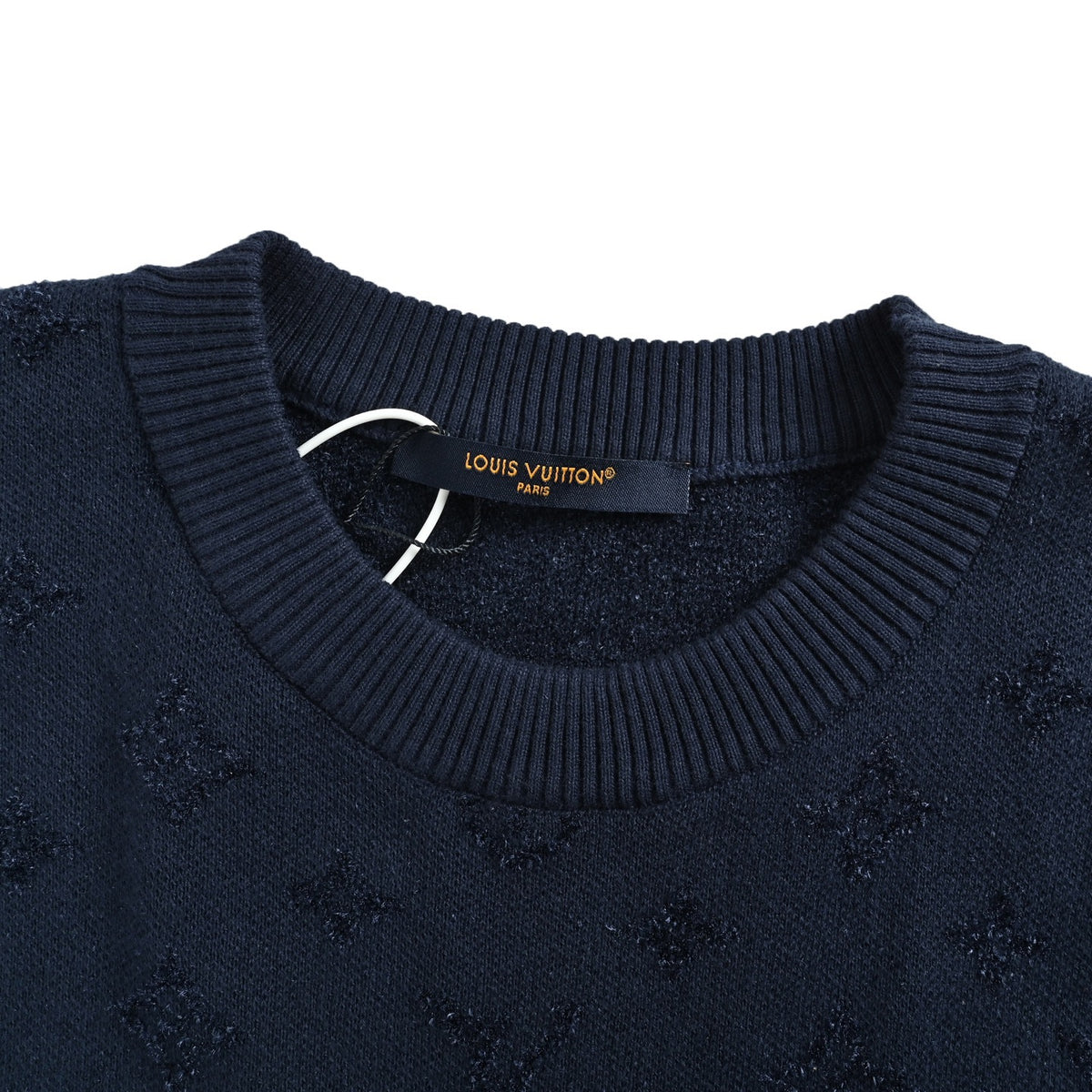 Louis Vuitton 25ss dark pattern old flower jacquard knitted short sleeves