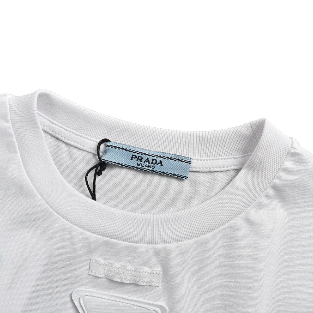 Prada 25ss short sleeves with triangle cloth label on the chest