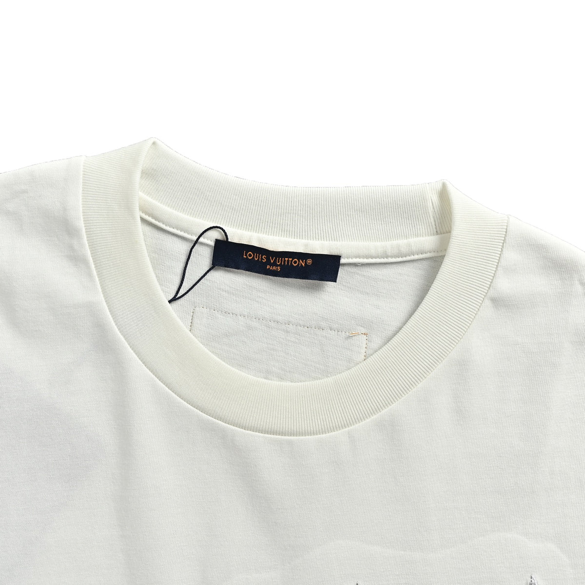 LouisVuitton/Louis Vuitton gradient color thread sailing bird embroidery short sleeves