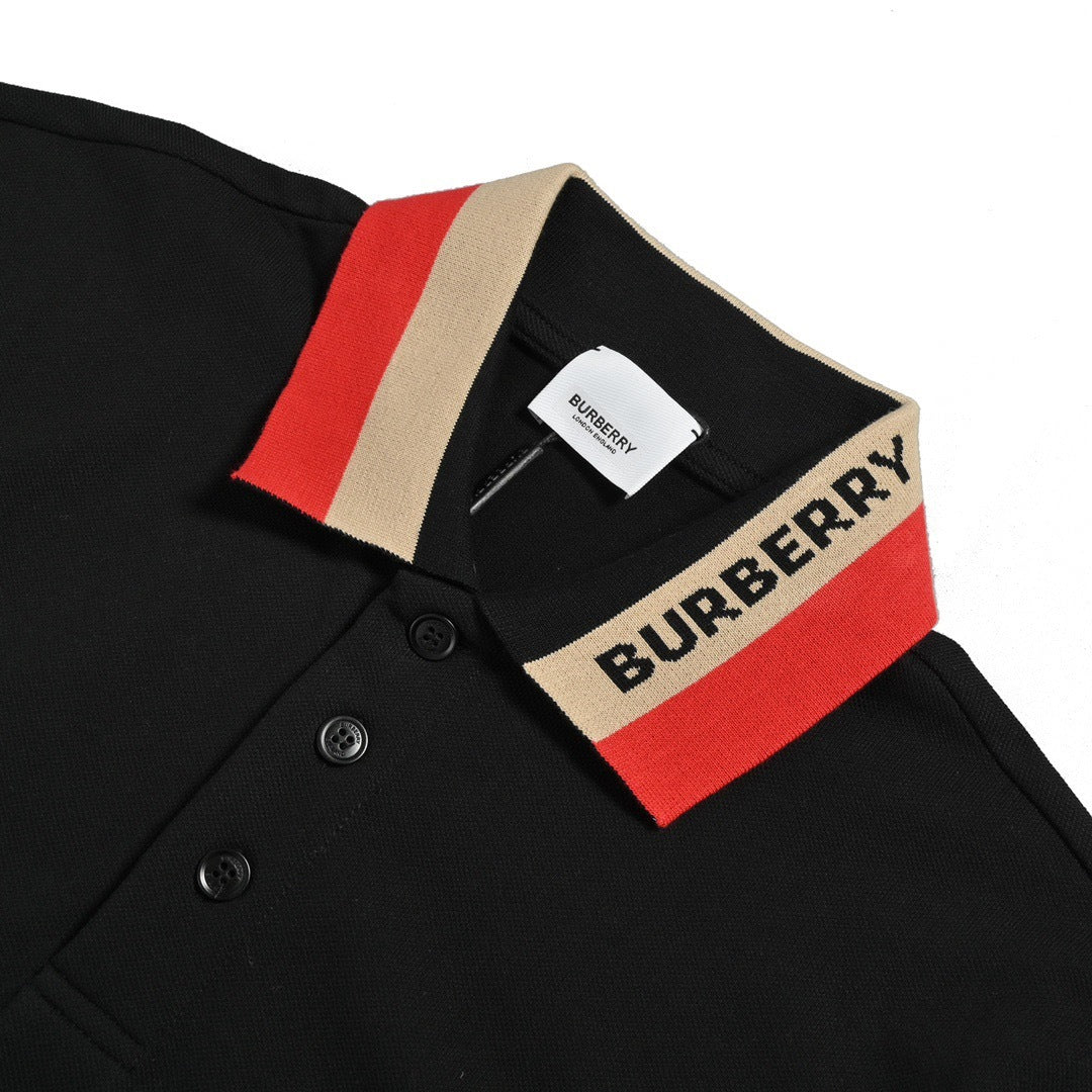 Burberry 21ss Jacquard letter Polo short sleeves on the neckline