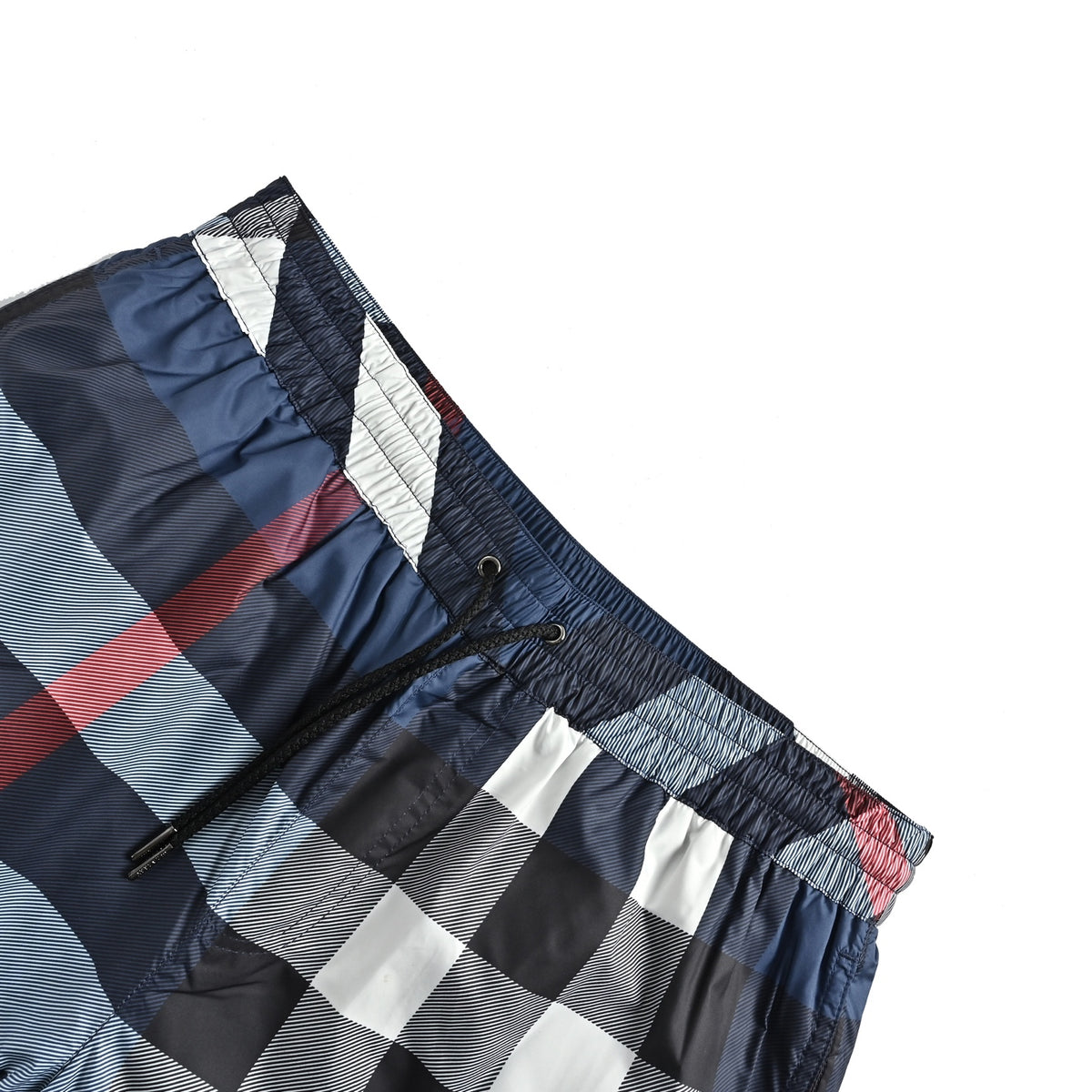 Burberry blue classic plaid drawstring beach shorts