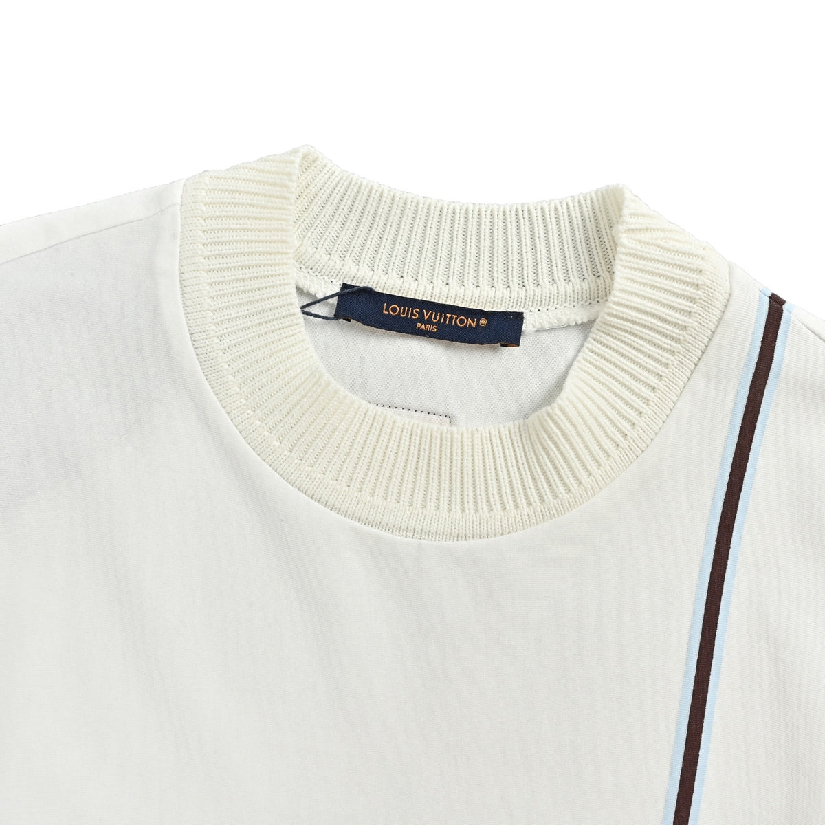 Louis Vuitton crown blue striped short sleeves