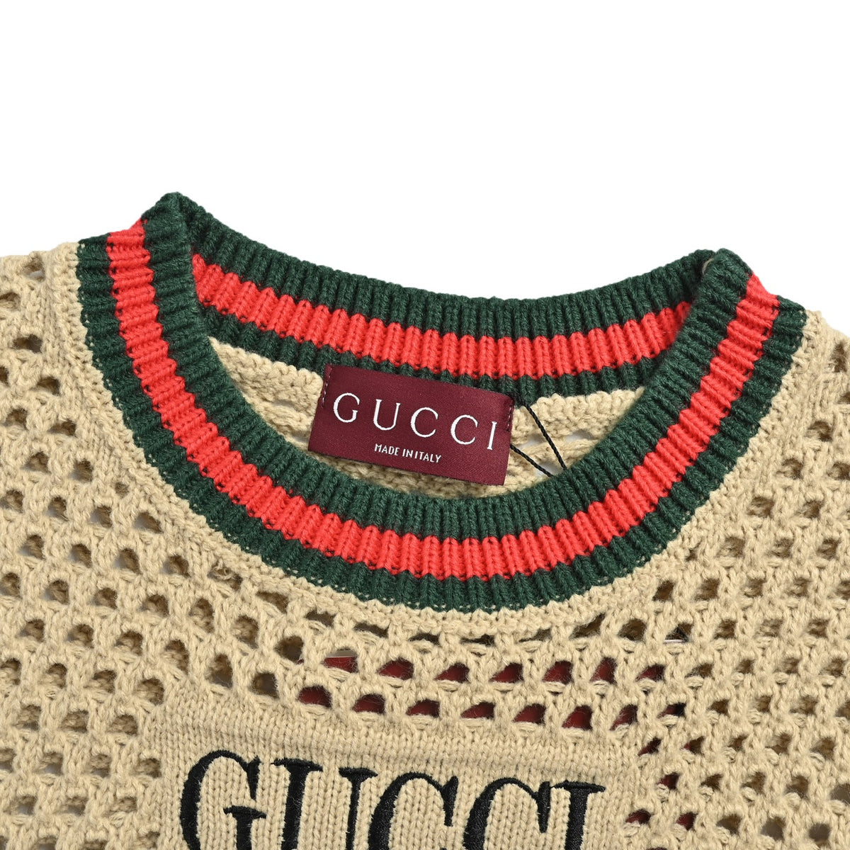 Gucci retro hollow short-sleeved sweater