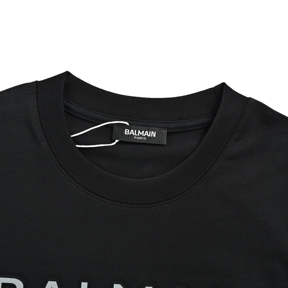 BALMAIN 26ss three-dimensional embossed letter short sleeves