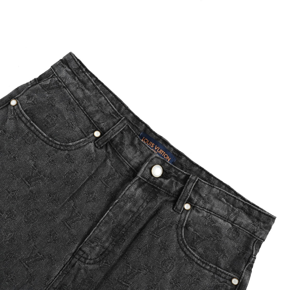 Louis Vuitton 26ss dark pattern presbyopia suit denim shorts