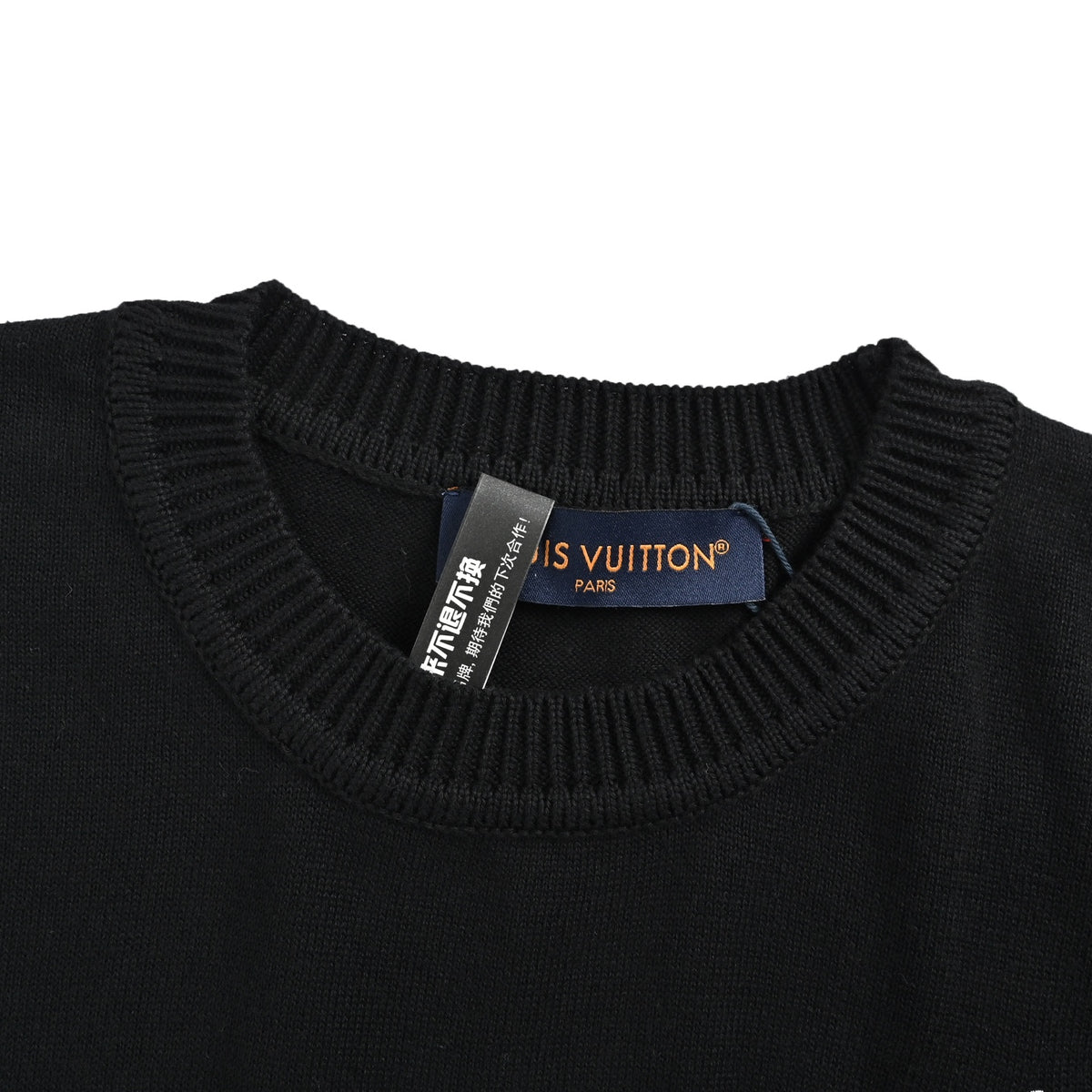 Louis Vuitton pin embroidered crew neck knitted short sleeves