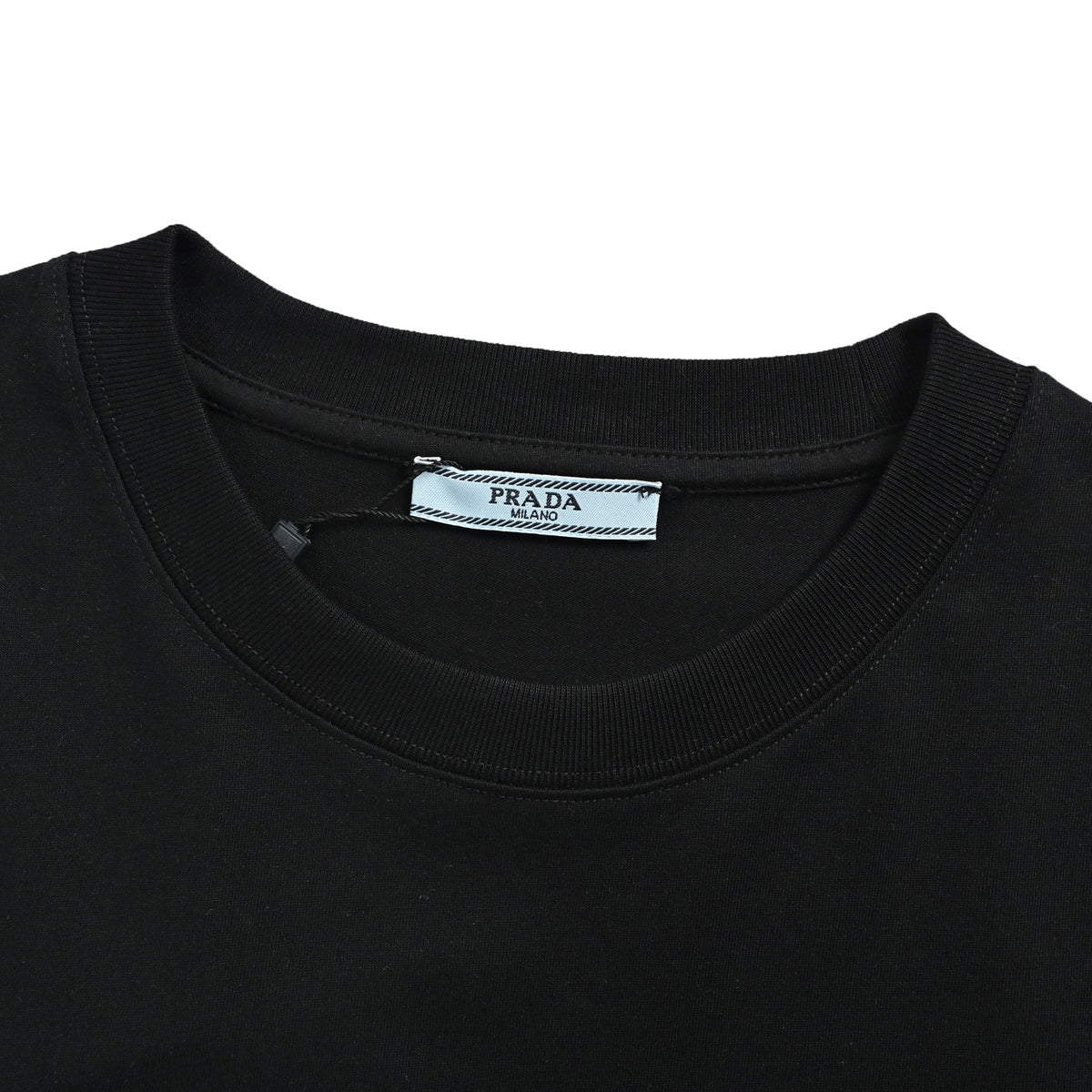 Prada dark logo embroidered short sleeves
