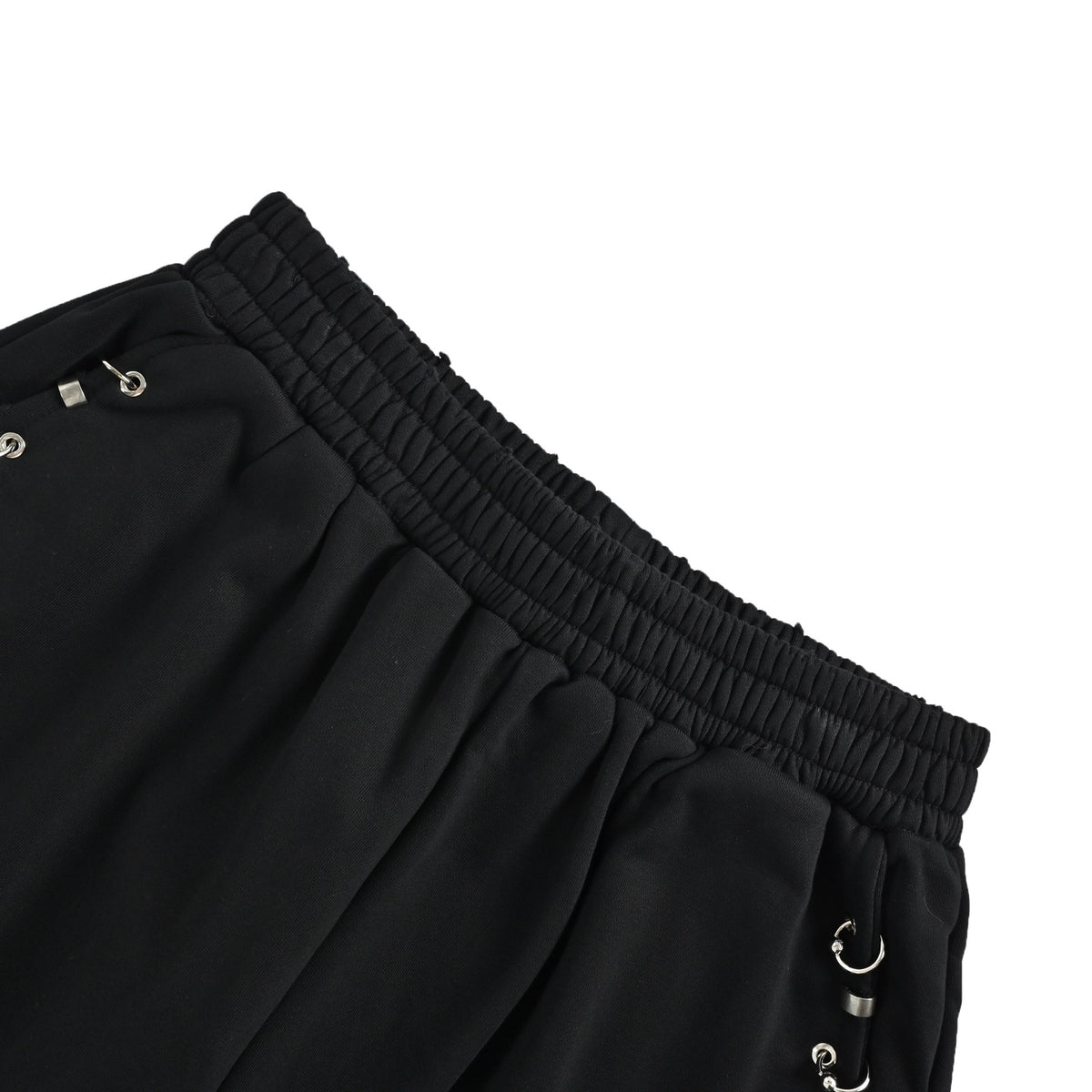 Balenciaga/Balanciaga classic engraved logo metal ring button shorts