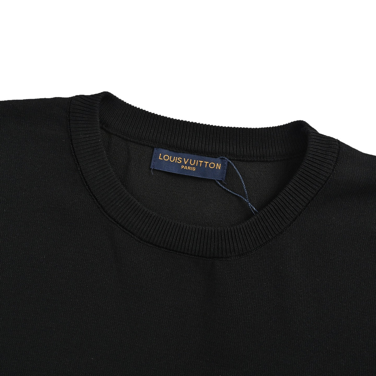 Louis Vuitton cuff logo small letters jacquard knitted short sleeves