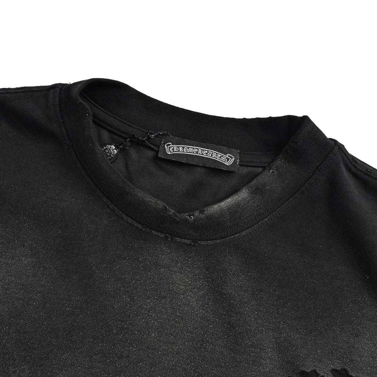 Chrome Hearts/Chrome Heart Cross Laser Destruction Washed Short Sleeves
