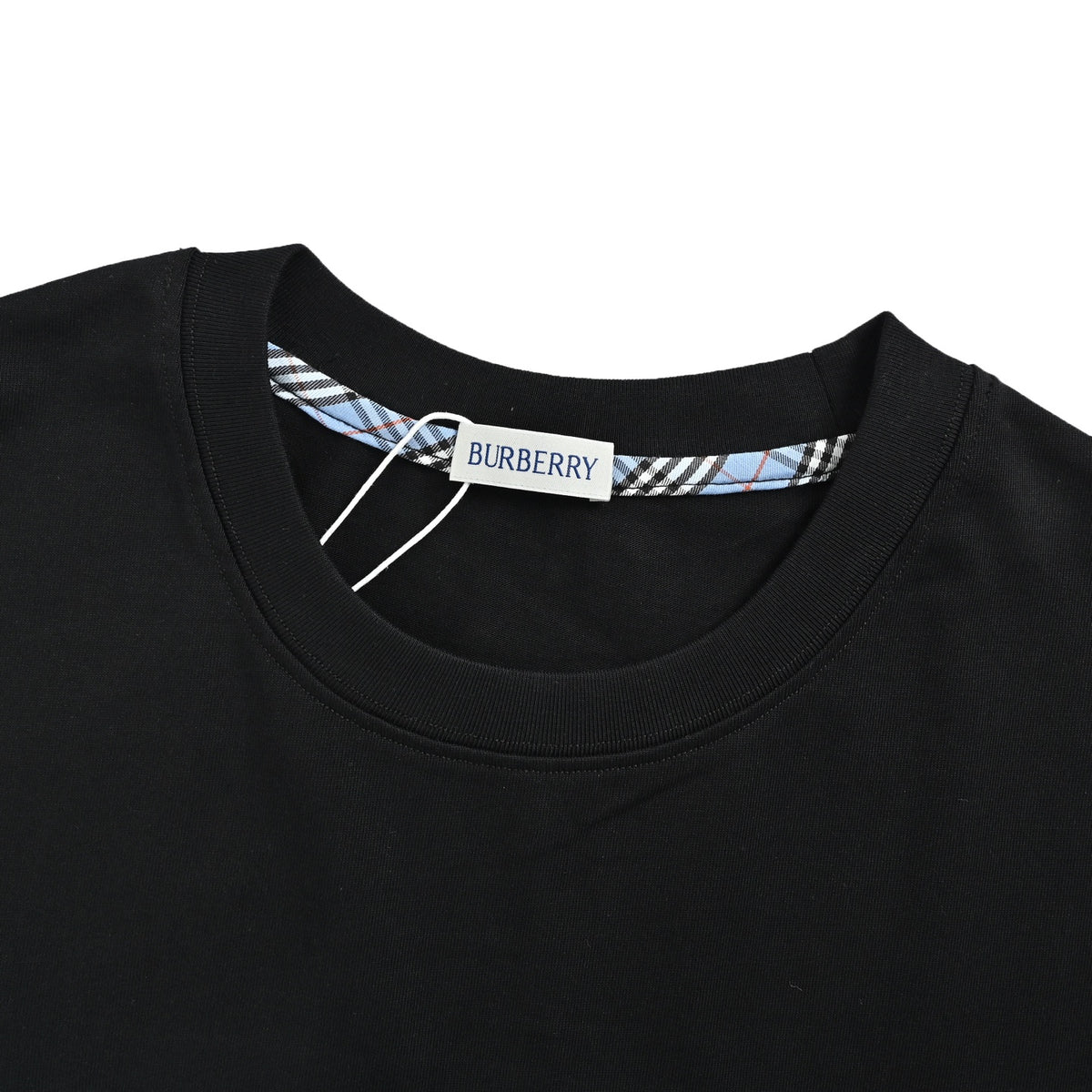 Burberry plaid patch letter embroidered short sleeves