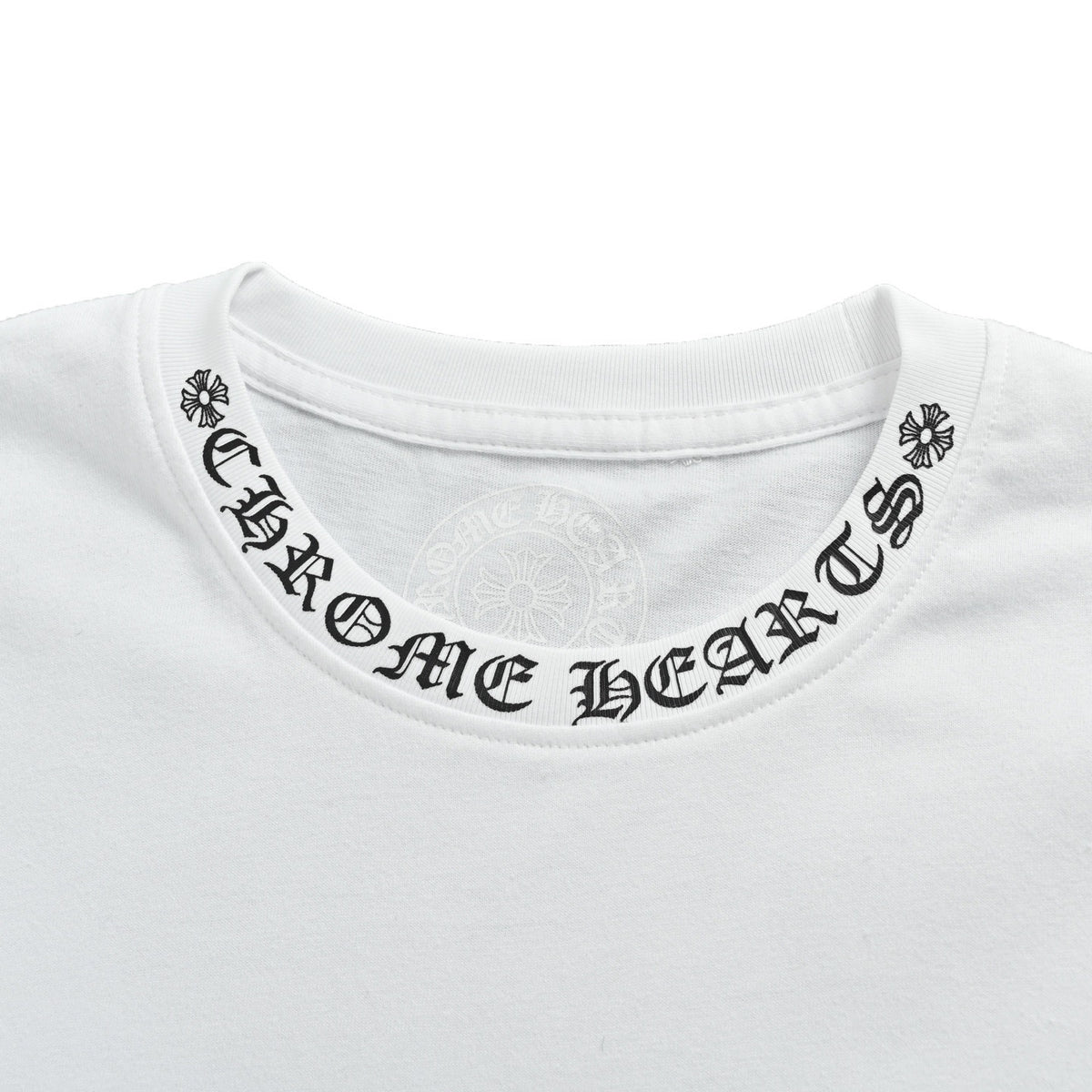 Chrome Hearts/Chrome Heart Sanskrit letter printed short sleeve collar