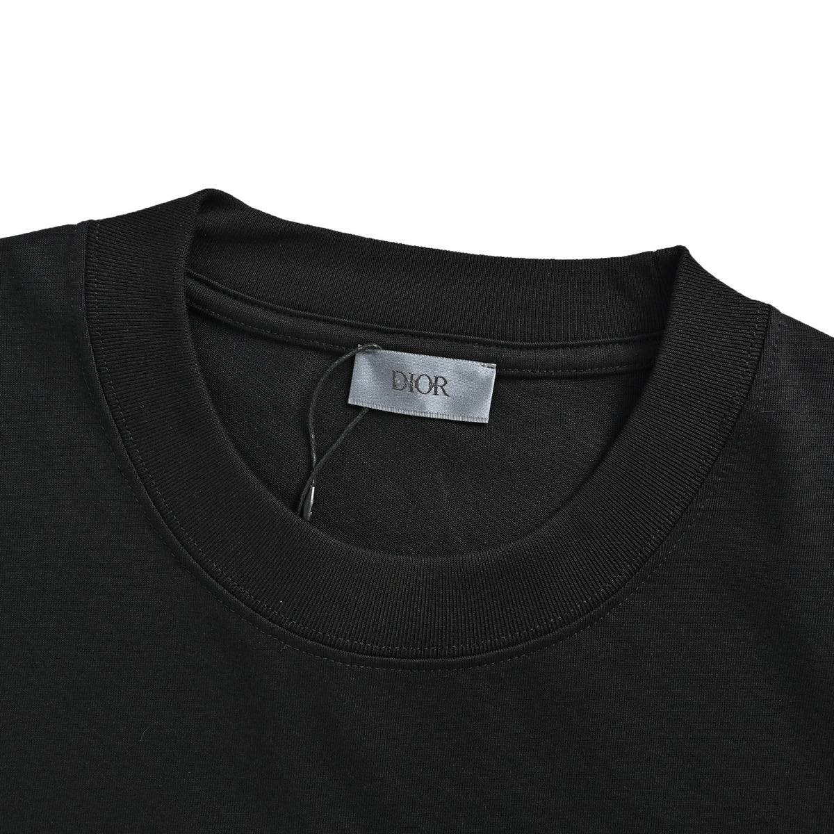 Dior floral silver thread letter embroidery short sleeves