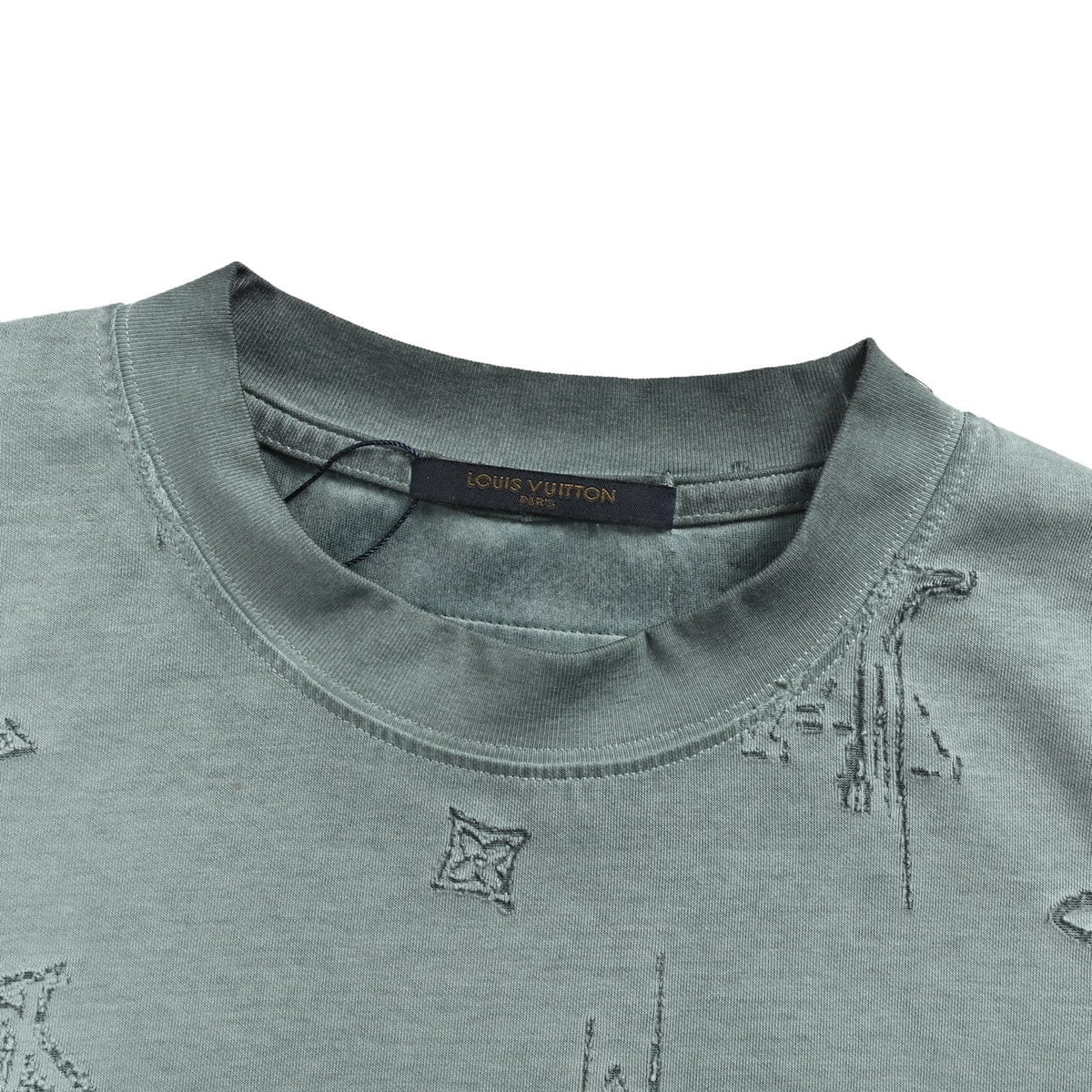 Louis Vuitton presbyopia burned flower washed distressed short sleeves
