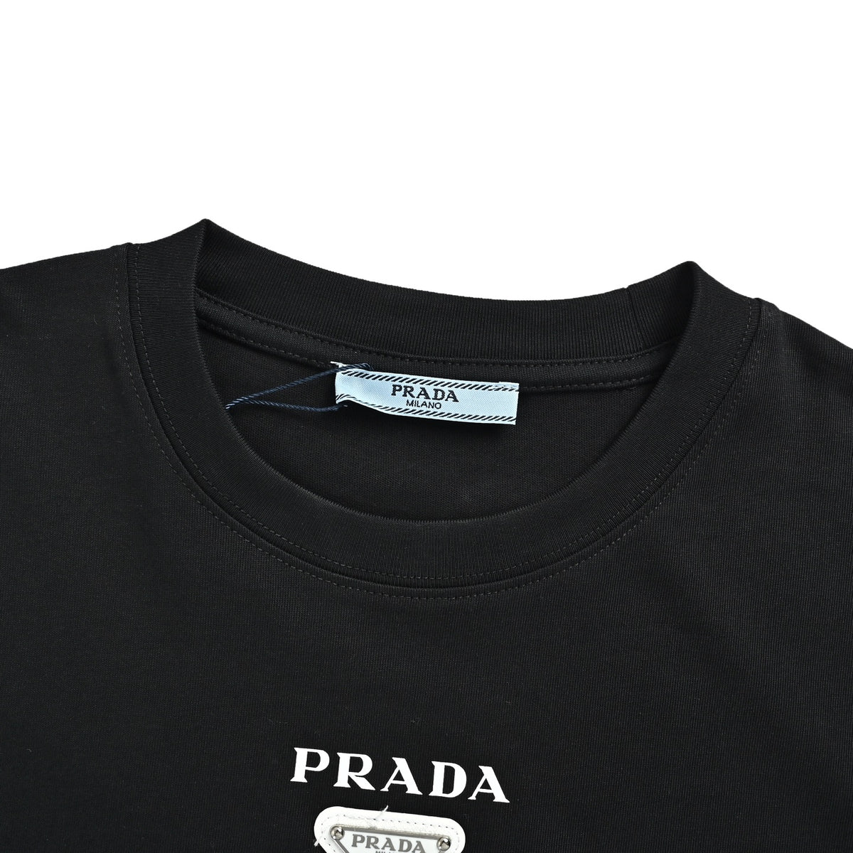 Prada triangle logo letter printed short sleeves