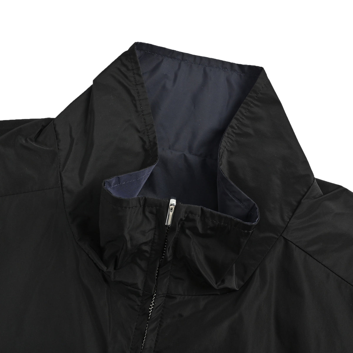 Prada regenerated nylon double-sided stand collar jacket