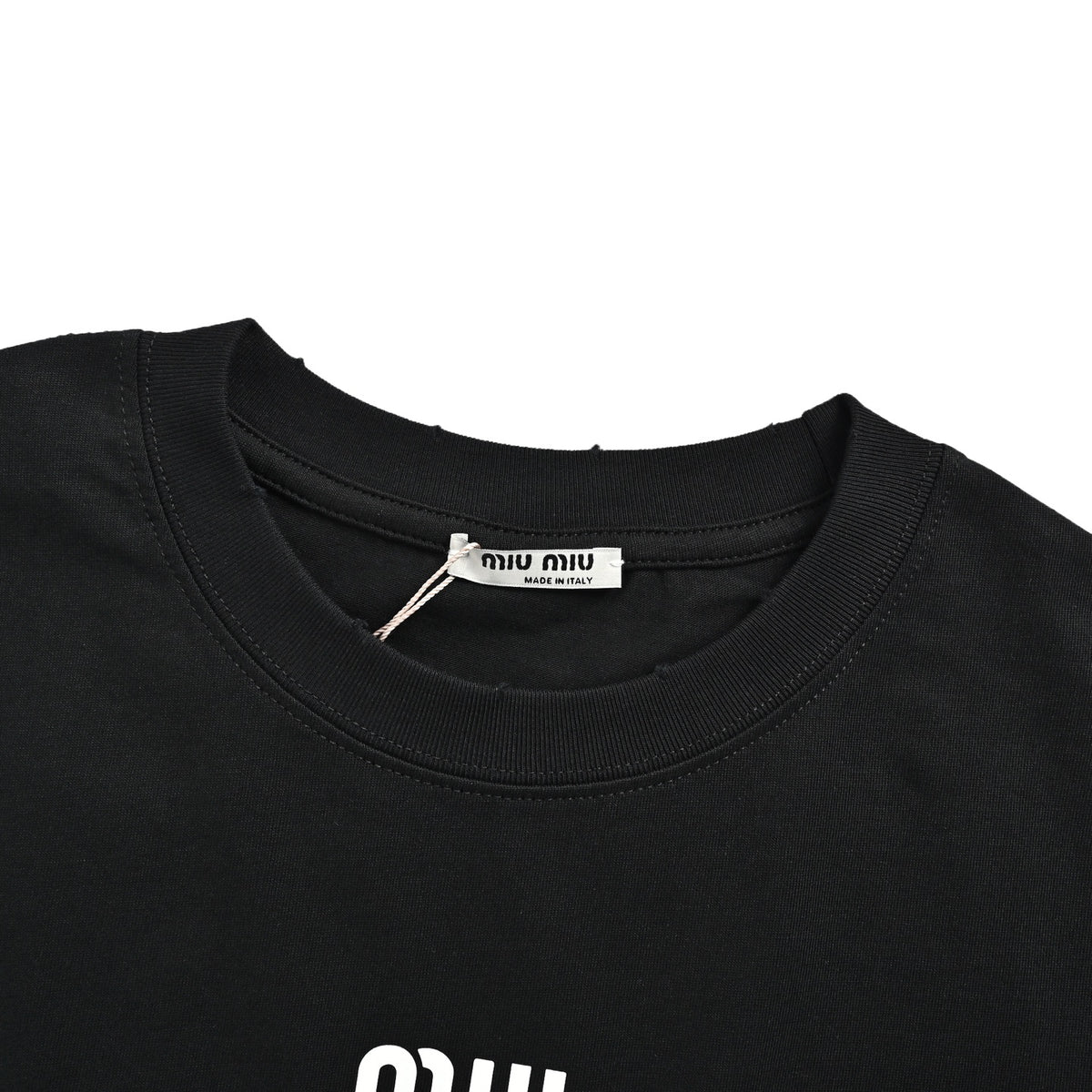 Miu Miu classic silicone letter printed short sleeves on the chest