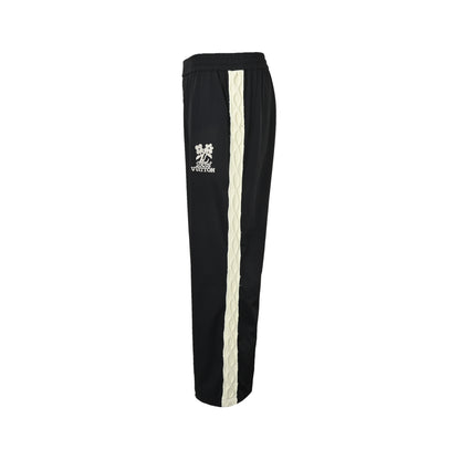 Louis Vuitton & TYLER LV monogram floral embroidered patchwork trousers
