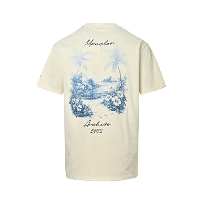 Moncler/Meng Mouth Coconut Grove Coast Print Short Sleeve