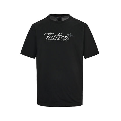 Louis Vuitton suffix beaded checkerboard short sleeves