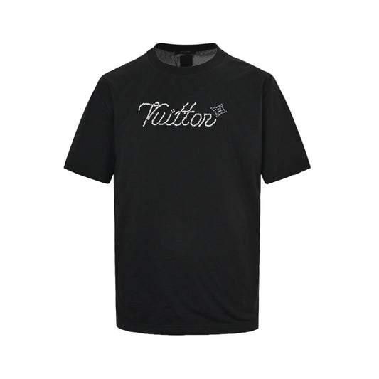 Louis Vuitton suffix beaded checkerboard short sleeves