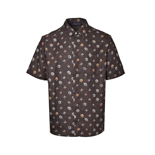 Louis Vuitton 26ss presbyopia daisy all-print suit short-sleeved shirt