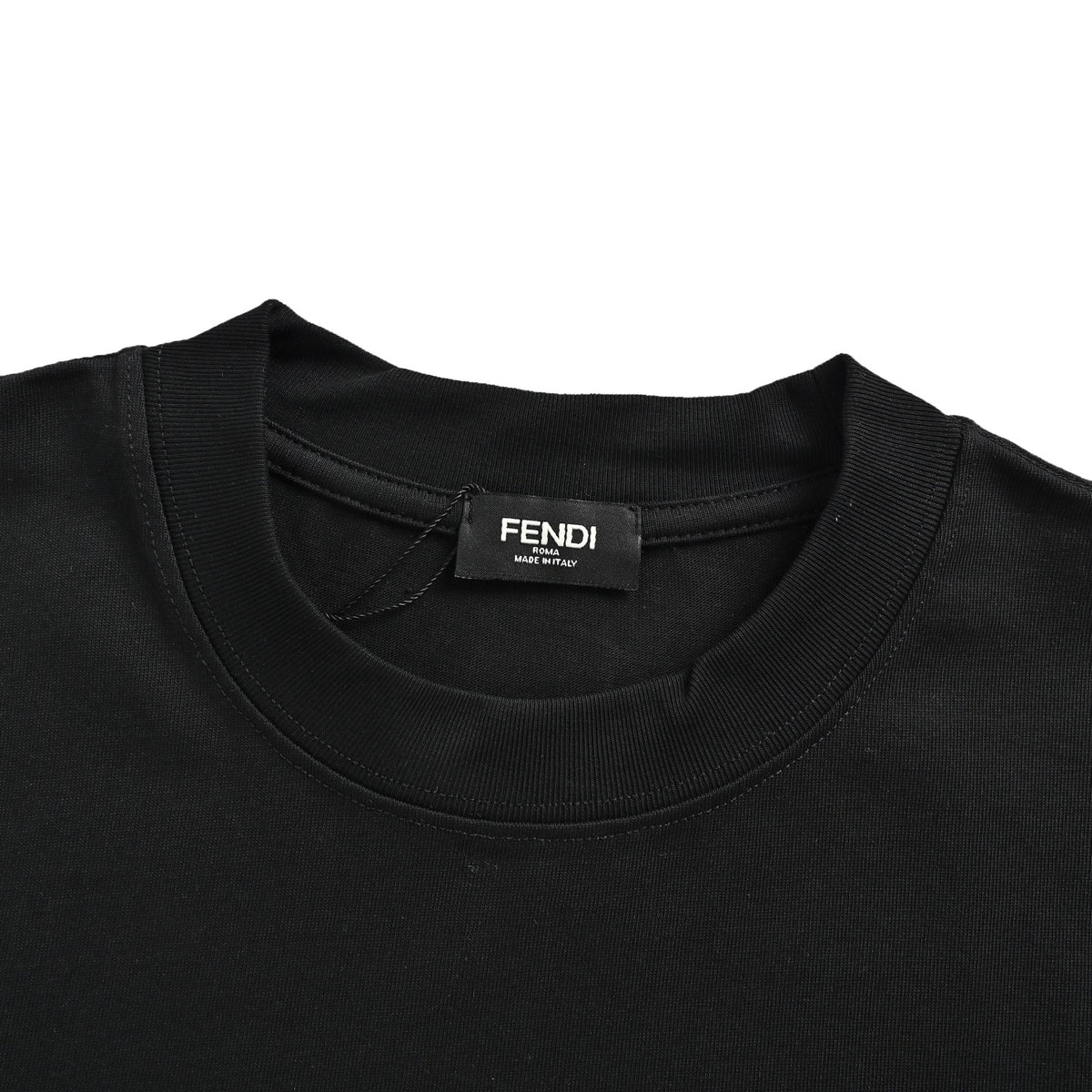 FENDI geometric color matching FF printed short-sleeved black