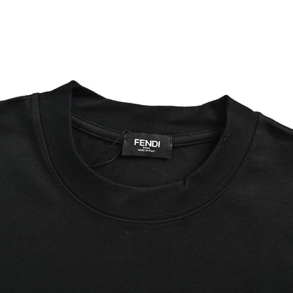 FENDI geometric color matching FF printed short-sleeved black