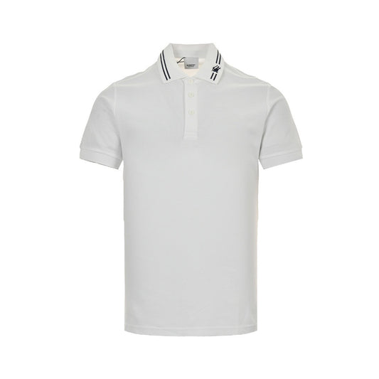 Burberry neckline war horse embroidered Polo short sleeves