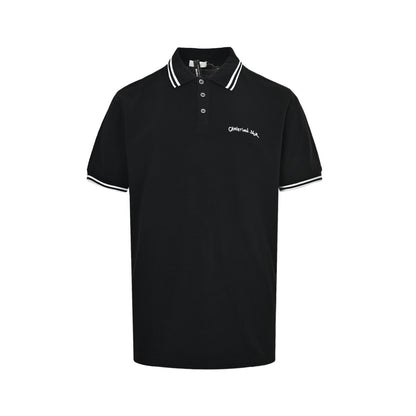 Dior cursive letter embroidery Polo short sleeves