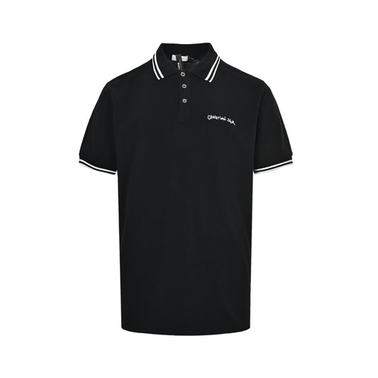 Dior cursive letter embroidery Polo short sleeves