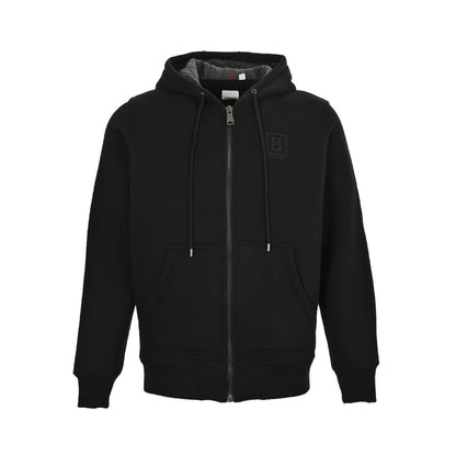 Burberry 23Fw B logo plaid lined zipper hooded sweatshirt jacket