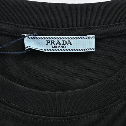 Prada triangle logo letter printed short sleeves