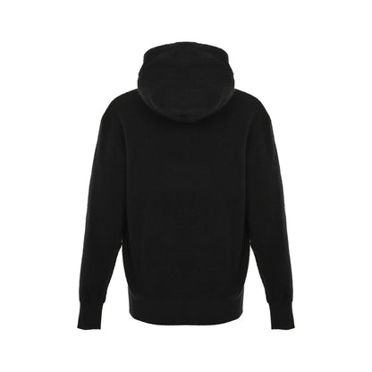 Loewe 25Fw logo embroidered knitted hooded sweater