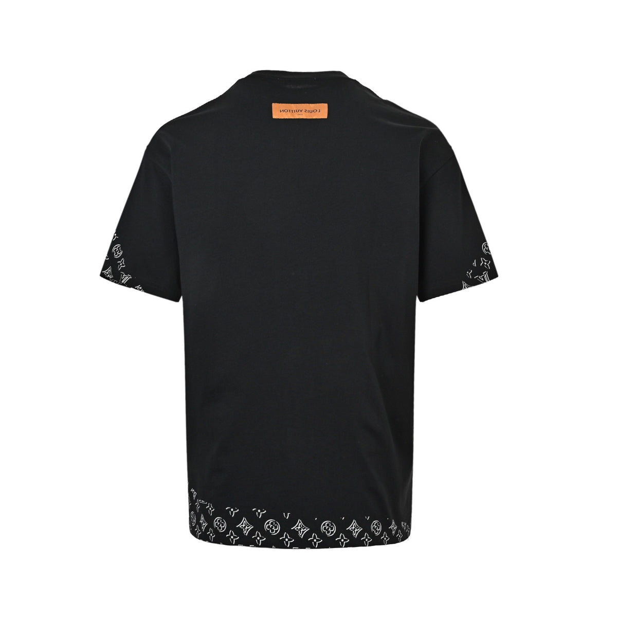 Louis Vuitton leather logo embroidered short sleeves