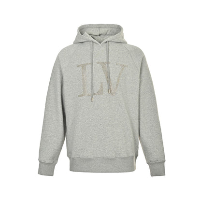 Louis Vuitton 25Fw hot diamond letter logo hooded sweatshirt