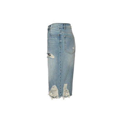 Acne Studios Destroyed Cropped Denim Shorts