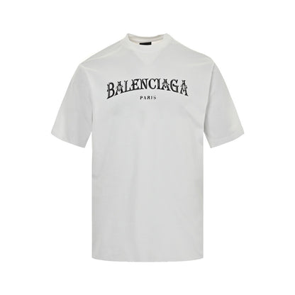 Balenciaga/Balanciaga 24ss Sanskrit letter three-dimensional printed short sleeves