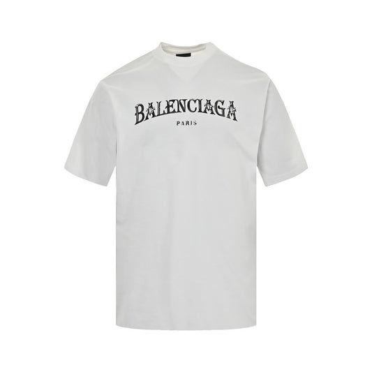 Balenciaga/Balanciaga 24ss Sanskrit letter three-dimensional printed short sleeves