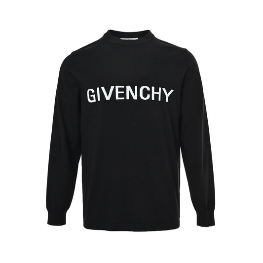 GIVENCHY 25Fw letter logo palace knitted crew neck sweater