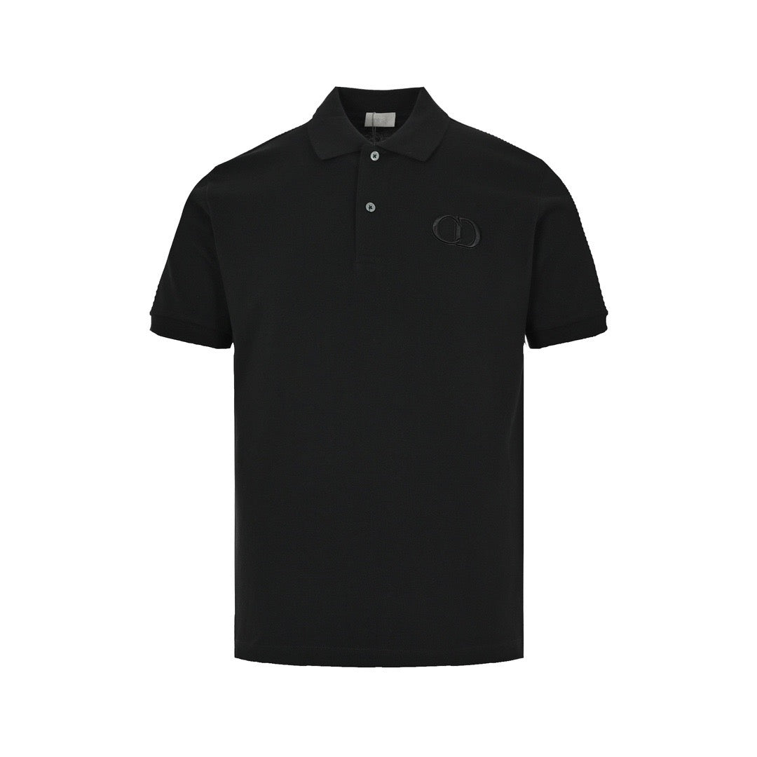 Dior 22ss embroidered CD letters Polo short sleeves