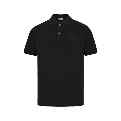 Dior 22ss embroidered CD letters Polo short sleeves